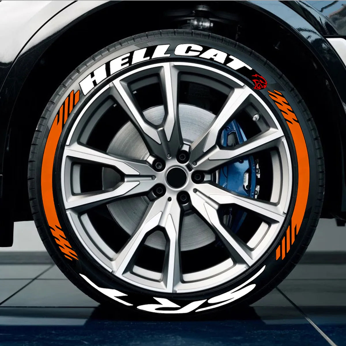 SRT 3D Rubber Permanent Tire Lettering Sticker | Universal Wheel Tuning