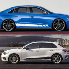Sport Racing Door Side Edge Decal for Audi A3 / S3 / RS3 (8V, 8P, 8Y, 8L) | 2-Piece Vinyl Sticker