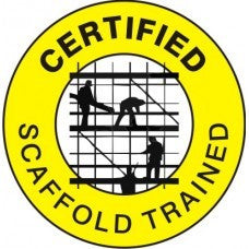 Certified Scaffold Trained Hard Hat Sticker #SS11