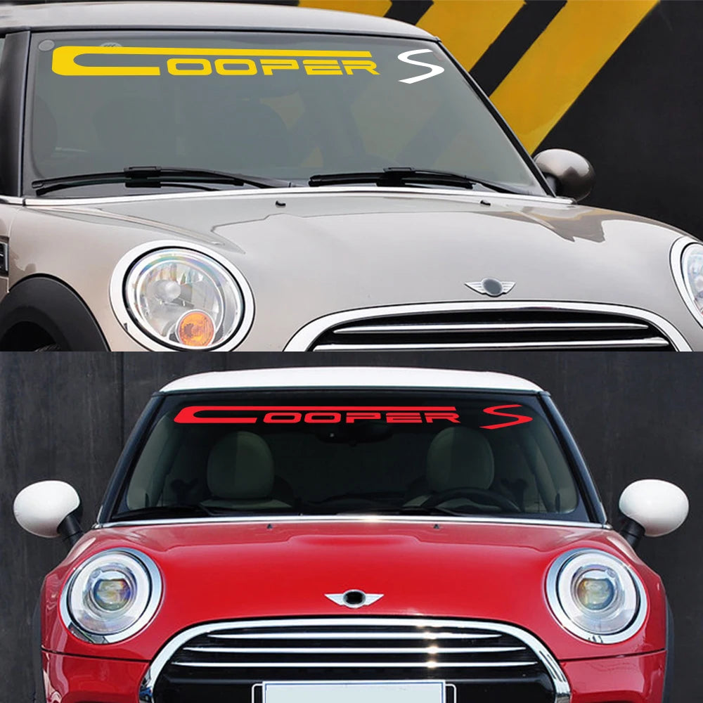 Windshield Sticker for Mini Cooper S / JCW (R50, R53, R55, R56, R60, R61, F55, F56, F60) | Vinyl Windscreen Decal