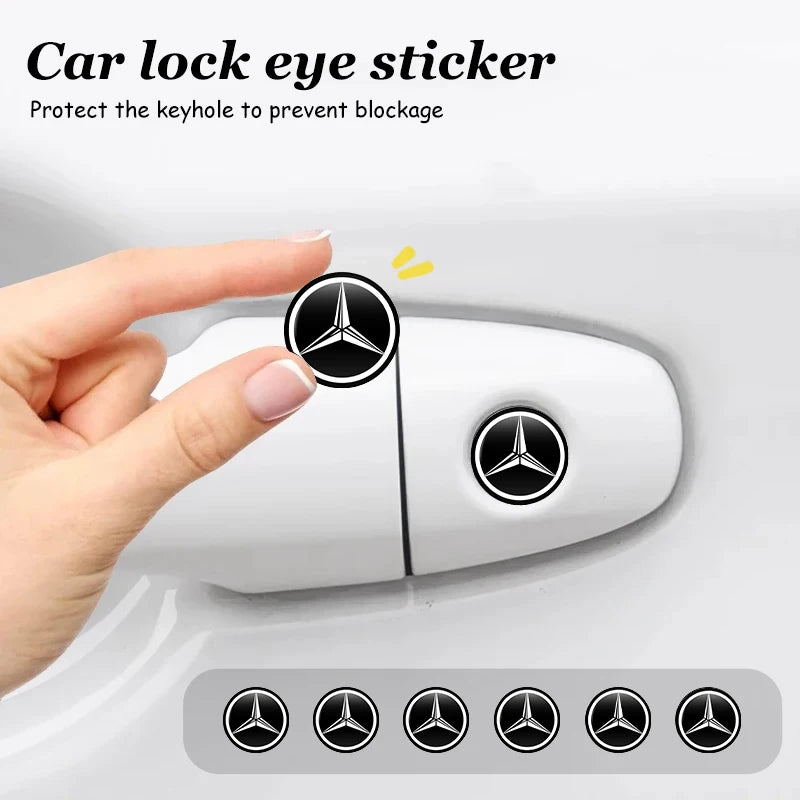 Door Keyhole Lock Protector Anti-Blocking Decal for Mercedes-Benz | 8-Piece Sticker Set