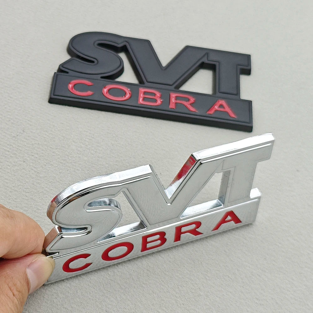 3D Metal SVT Cobra Badge Emblem | Grille & Trunk Sticker for Ford Mustang