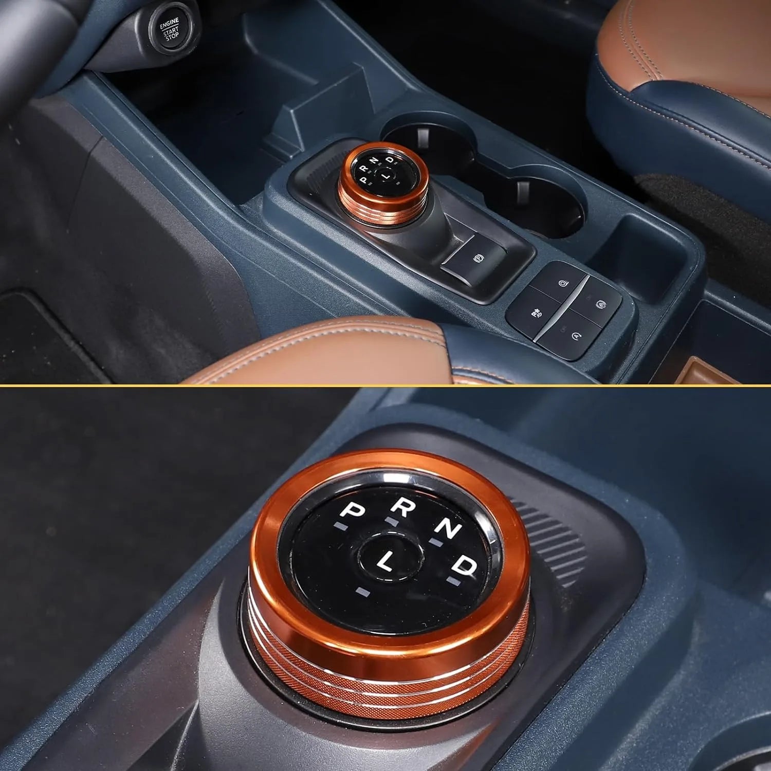 Aluminum Alloy Gear Shift Switch Button Ring Trim Cover | Mecha Style Knob (metyoucar ISO9001)