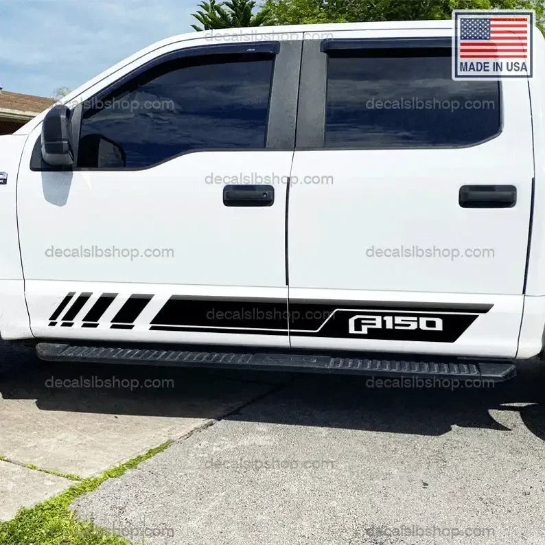 Ford F150 Side Door Stripes Decals Stickers – Vinyl Side Door Graphics for F-150