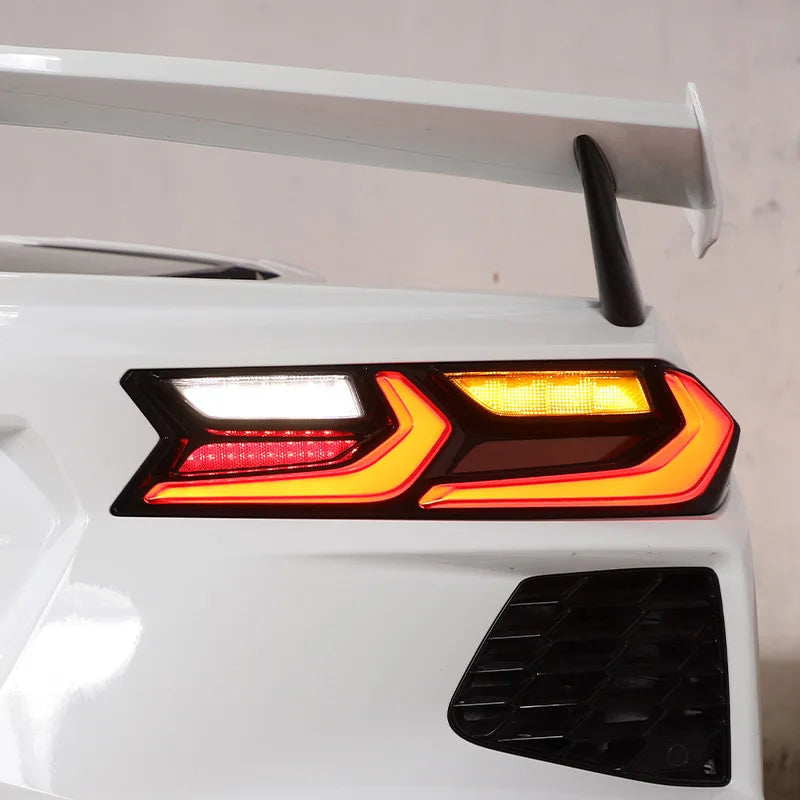 Black Tail Light Cover Brake Light Wide Indicator Trim for Corvette C8 Z51/Z06 (2020–2023) | ISO9001