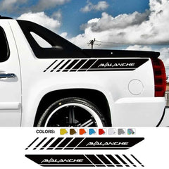Rear Trunk Side Decal for Chevrolet Avalanche | Vinyl Truck Graphics 2-Pack