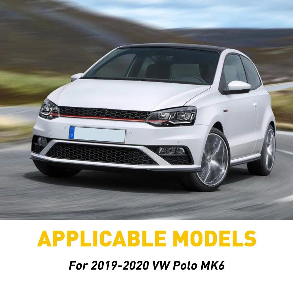 8Pcs Black Car Door Window Column BC Pillar Post Cover Trim PC Material Sticker For Volkswagen VW Polo MK6 2019-2024 Accessories