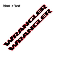Load image into Gallery viewer, Jeep Wrangler Hood &amp; Door Vinyl Decal – Engine Cover Bonnet Sticker | JK, JL, TJ, YJ, Unlimited, Sahara | 13 Colors