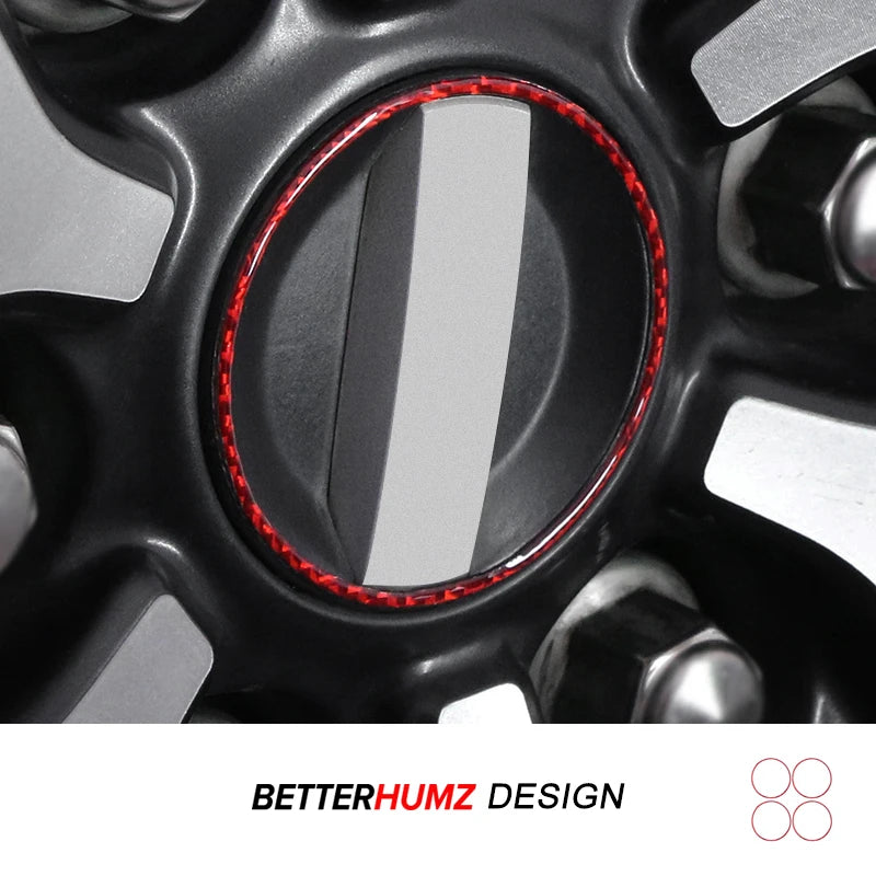 Carbon Fiber Wheel Rim Center Hub Cover for Ford F-150 SVT Raptor (2015–2020) | BetterHumz Red/Black