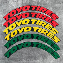 TOYO TIRES 3D Waterproof Tire Stickers | Universal Rubber Sidewall