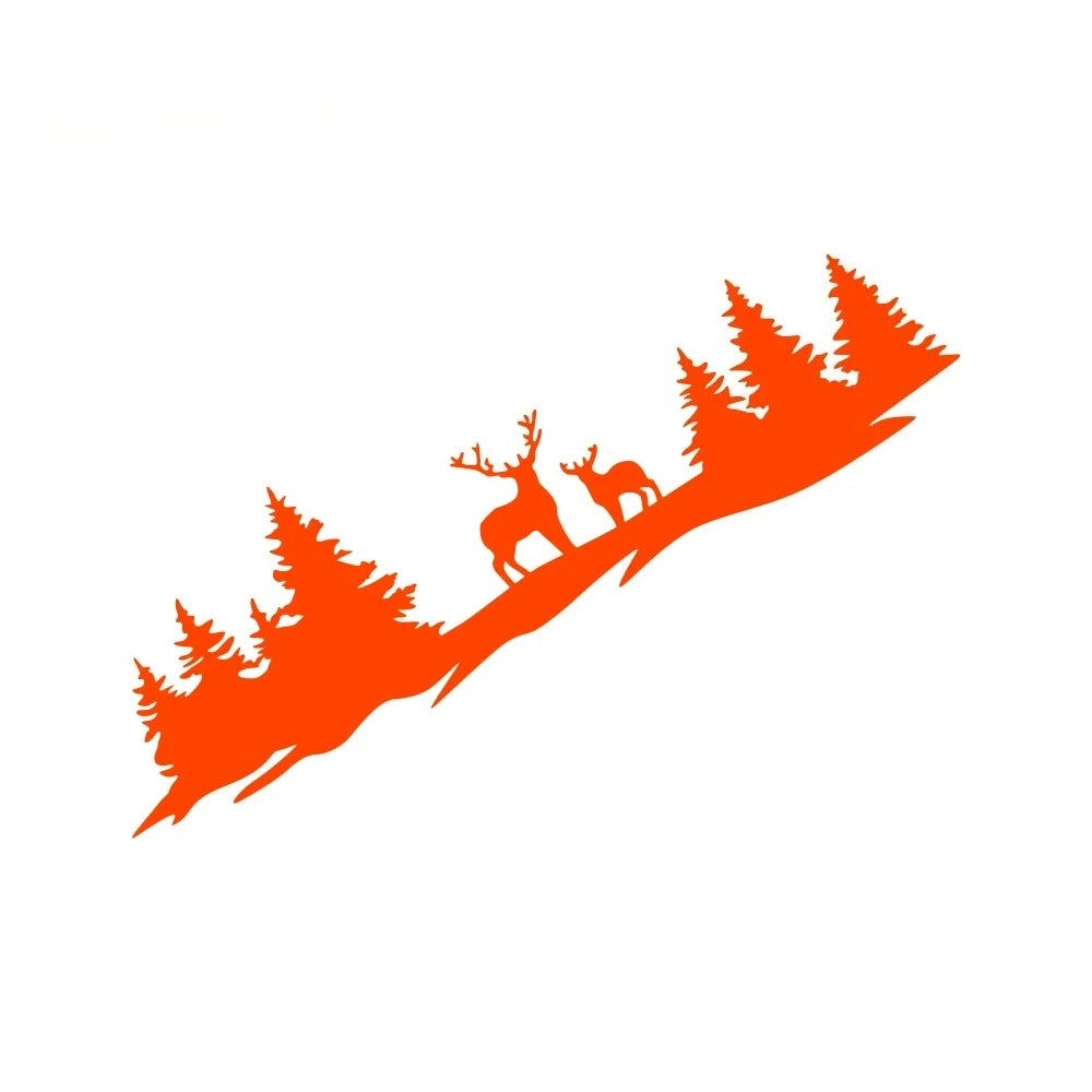 Hunting Deer & Trees Tailgate Decal | 4x4 Off-Road Vinyl Sticker for Pickup Trucks & SUVs