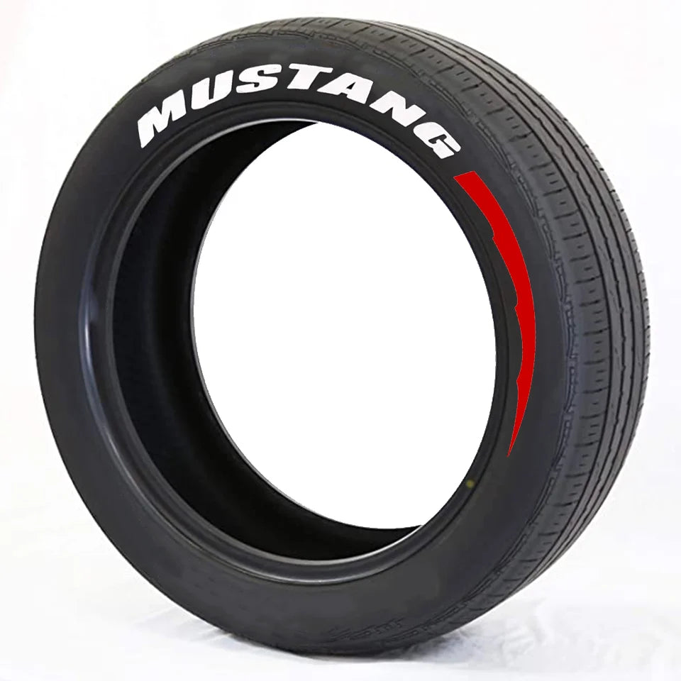 Mustang Tire Lettering Sticker | 3D Waterproof Separated Letter Sidewall Decal