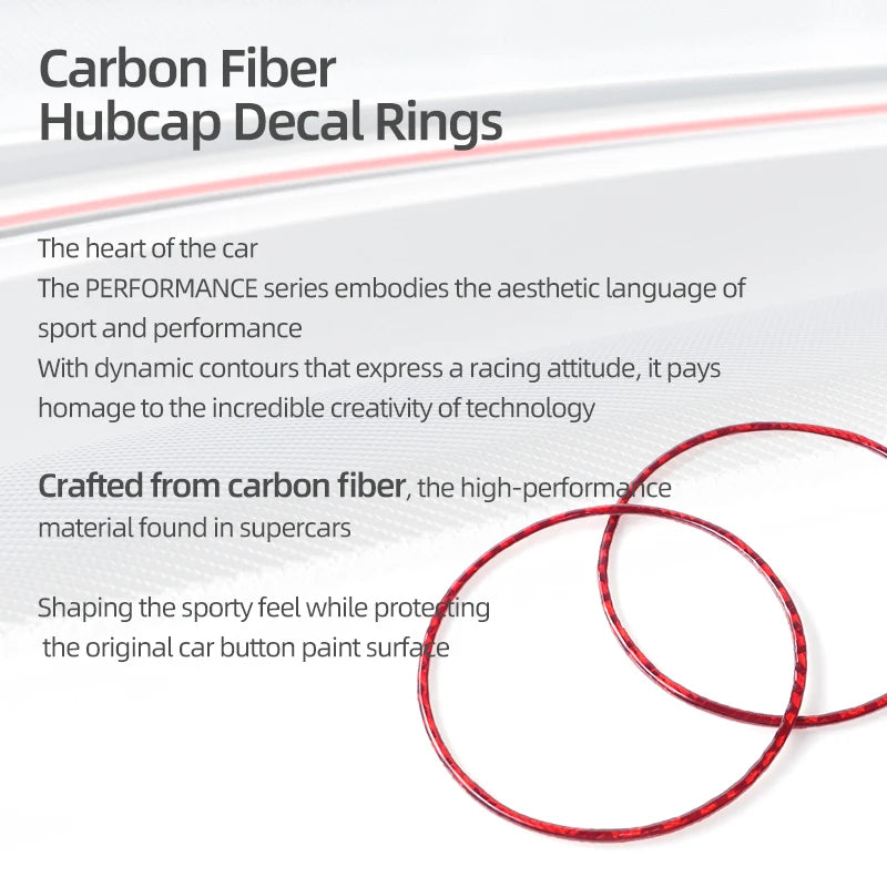 Carbon Fiber Wheel Rim Center Hub Cover for Ford F-150 SVT Raptor (2015–2020) | BetterHumz Red/Black
