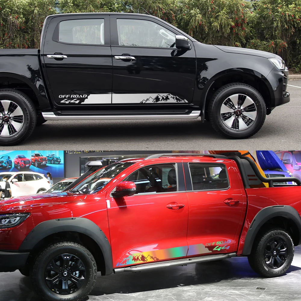Mountain 4x4 Off-Road Door Side Decal | Universal Pickup Truck Vinyl Graphic