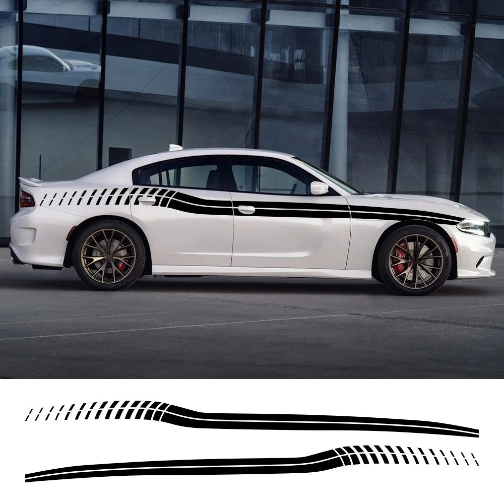 For Dodge Charger Car Waist Line Stickers Sport Stripes Styling Vinyl Film Decals Decoration Auto External Tuning Accessories