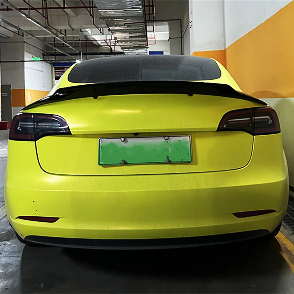Ducktail Lip Spoiler for Tesla Model 3 (2017–2023) | Rear Trunk Lid Boot Wing — Body Kit