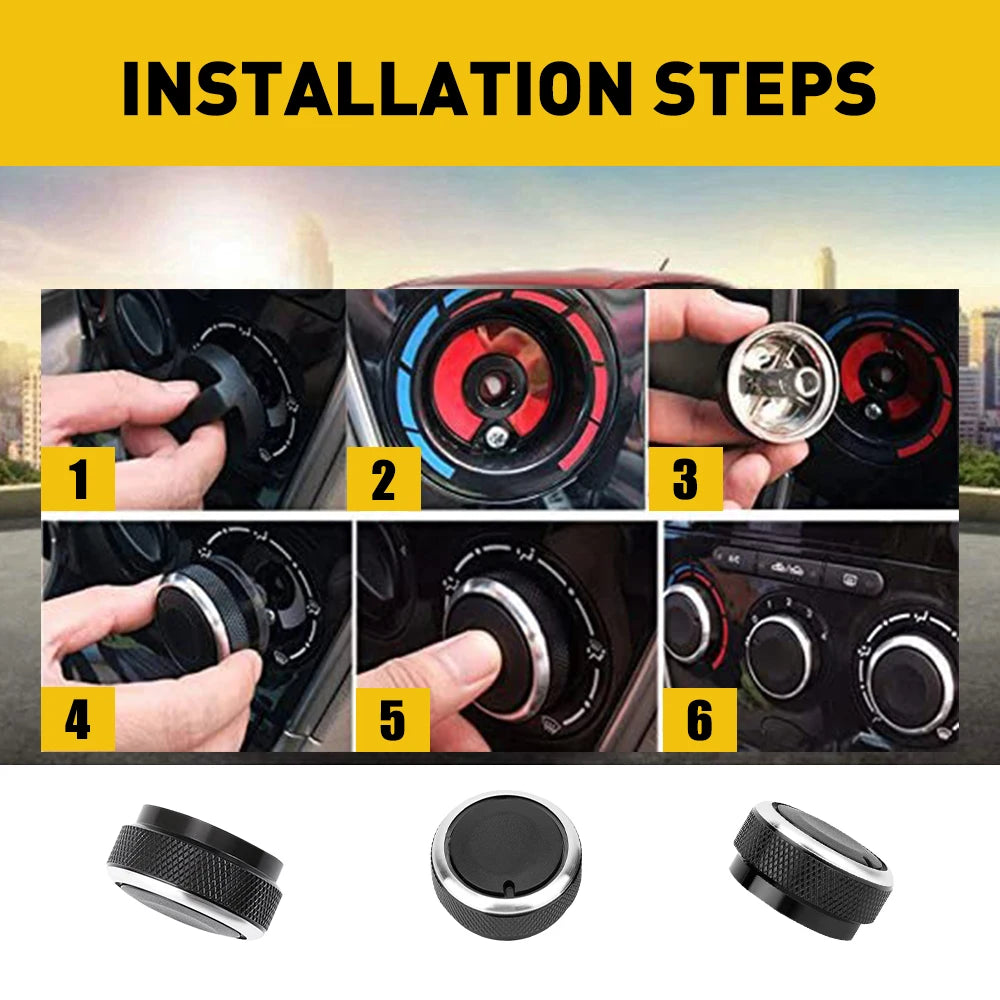 A/C Switch Control Knob for Toyota Tacoma (2005–2015) / Yaris | 3pc