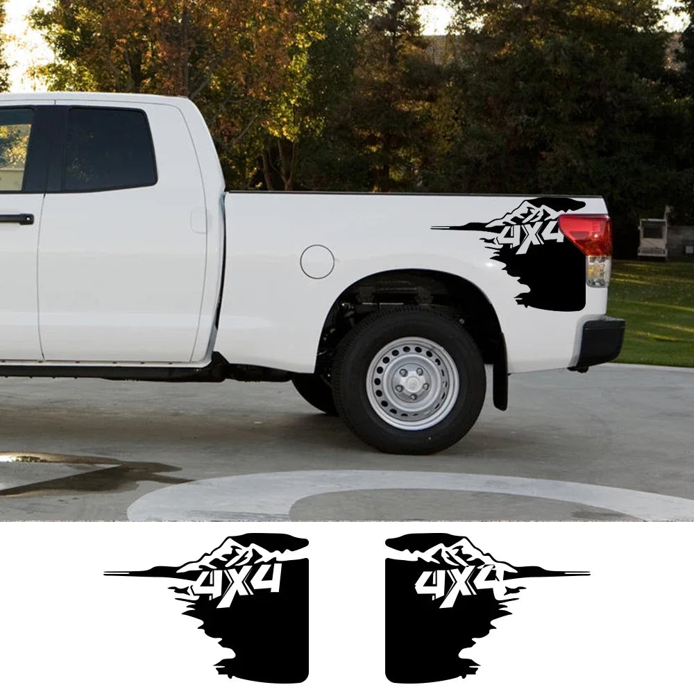 Universal 4x4 Side Bed Splash Decal | Fits Ford F-150, Toyota Hilux, Dodge RAM, Isuzu D-Max, Mitsubishi L200 & More