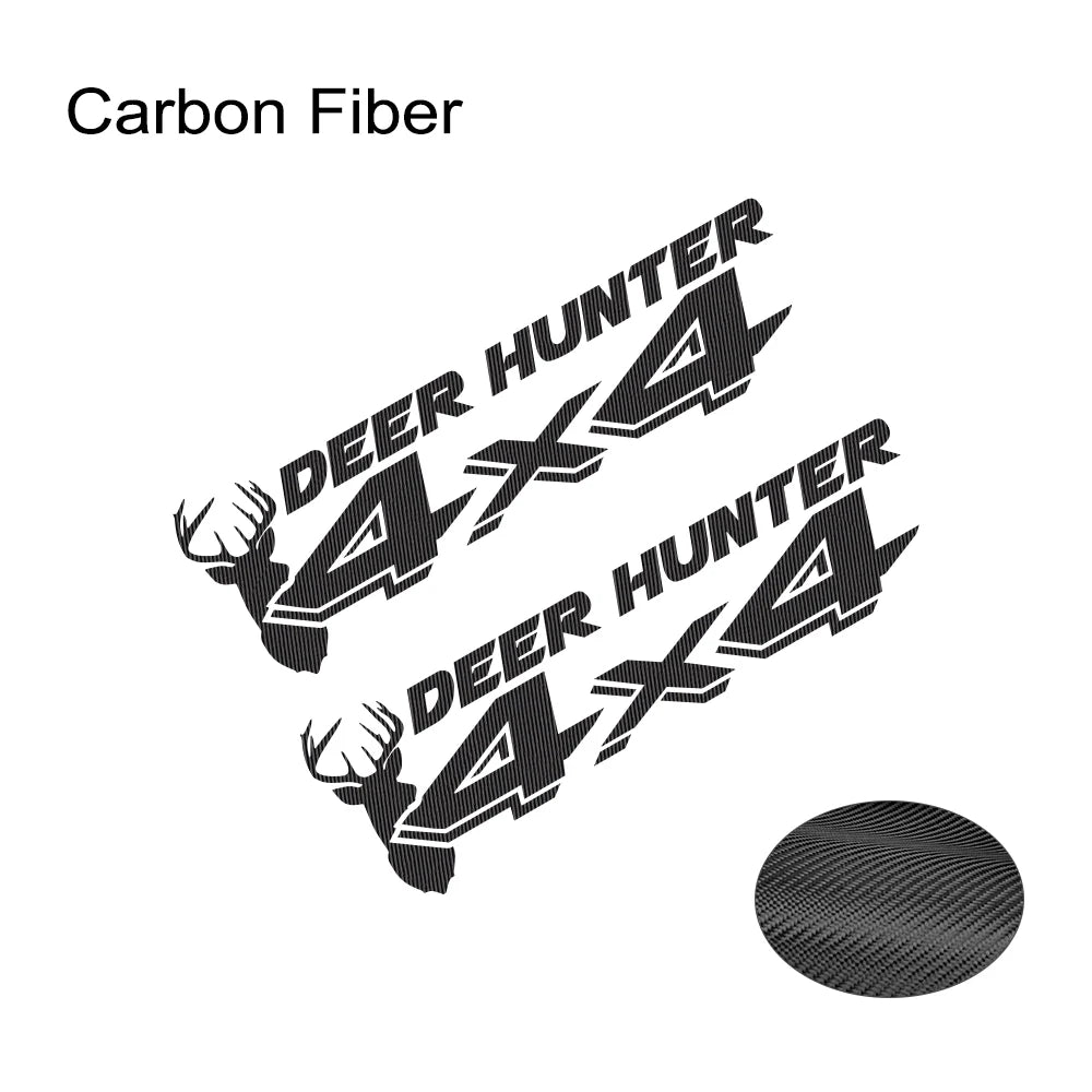 Deer Hunter 4x4 Sport Decal | Universal Pickup Sticker for Ford F-150, Toyota Hilux, Dodge RAM, Nissan Navara & More