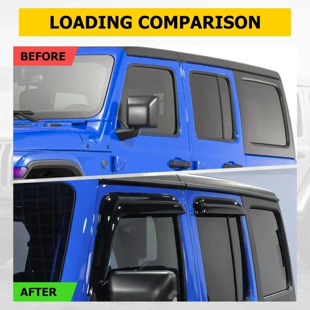 Side Window Deflectors Sun Visor Rain Guards for Ford F-150 / Trucks | 4-Piece Weather Shield