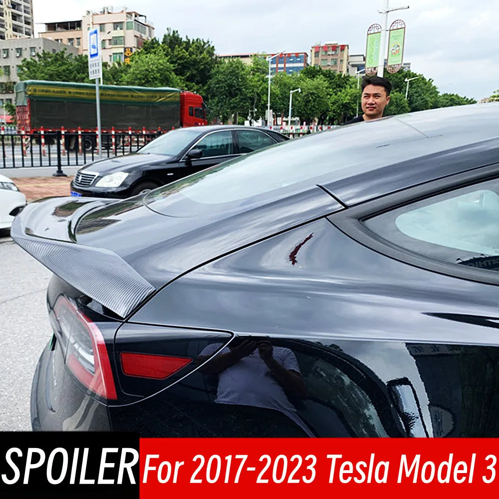 Ducktail Lip Spoiler for Tesla Model 3 (2017–2023) | Rear Trunk Lid Boot Wing — Body Kit