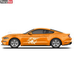 Running Horse Side & Rear Fender Decal | 2-Piece Vinyl for Mustang, Challenger, Porsche & Ford