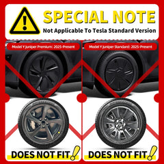 19" Blade Wheel Cover Caps for Tesla Model Y (2020–2024) | 4-Piece Full Coverage Hub Cap Set