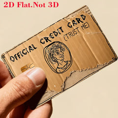 “Trust Me” Funny Credit Card Skin – Cardboard-Style PVC Decal