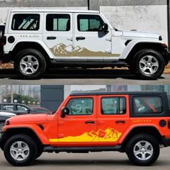 Door Side Vinyl Film Decal for Jeep Wrangler Unlimited Sport / Rubicon 392 / Gladiator | 2-Piece Sticker