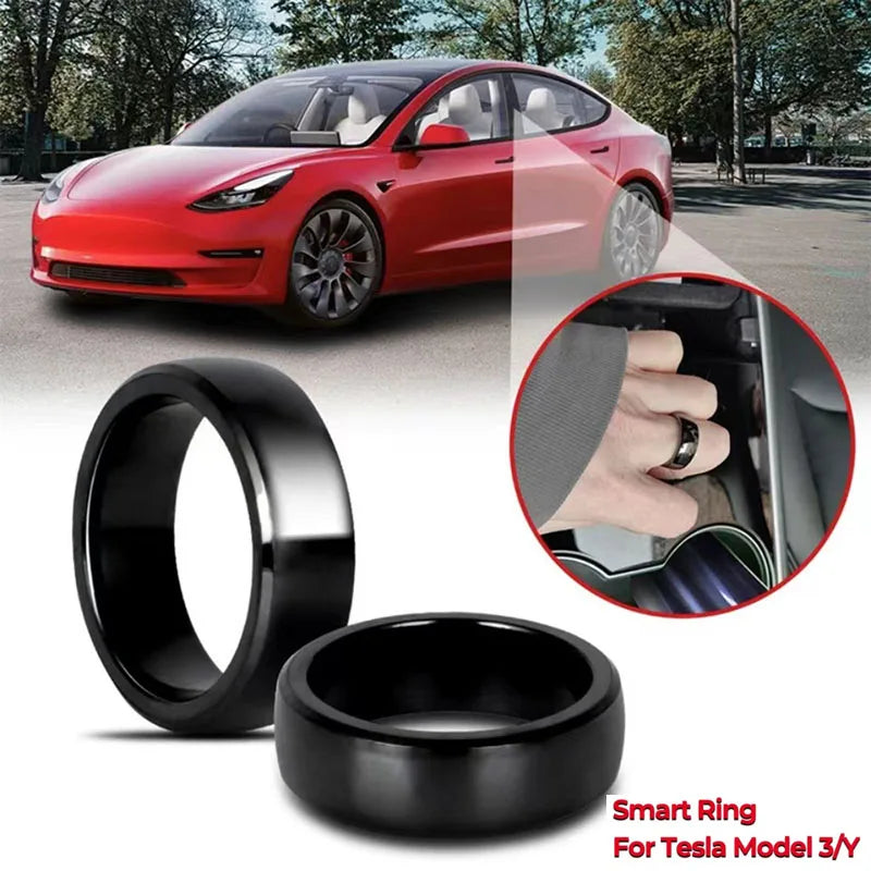 NFC Smart Key Ring | Waterproof Ceramic Ring to Replace Tesla Key Card / Key Fob (Model 3 / Y / S / X)