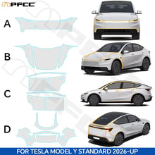 Load image into Gallery viewer, Precut PPF for Tesla Model Y Standard (2026+) | TPU Paint Protection Film Clear Bra