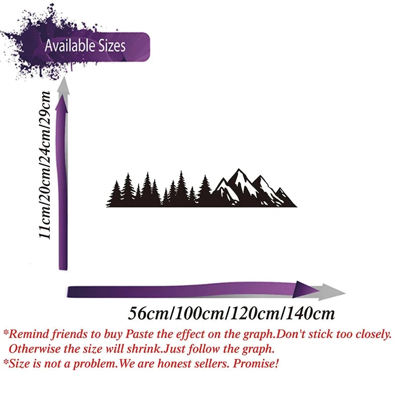 Jungle Forest Mountain Wall & Body Decal | Large Vinyl Sticker for SUV, 4x4, Camper & Off-Road