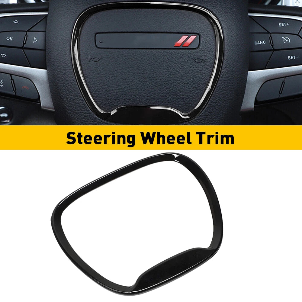 Steering Wheel Decoration Cover Trim Sticker for Dodge Challenger / Charger / Durango | OXILAM