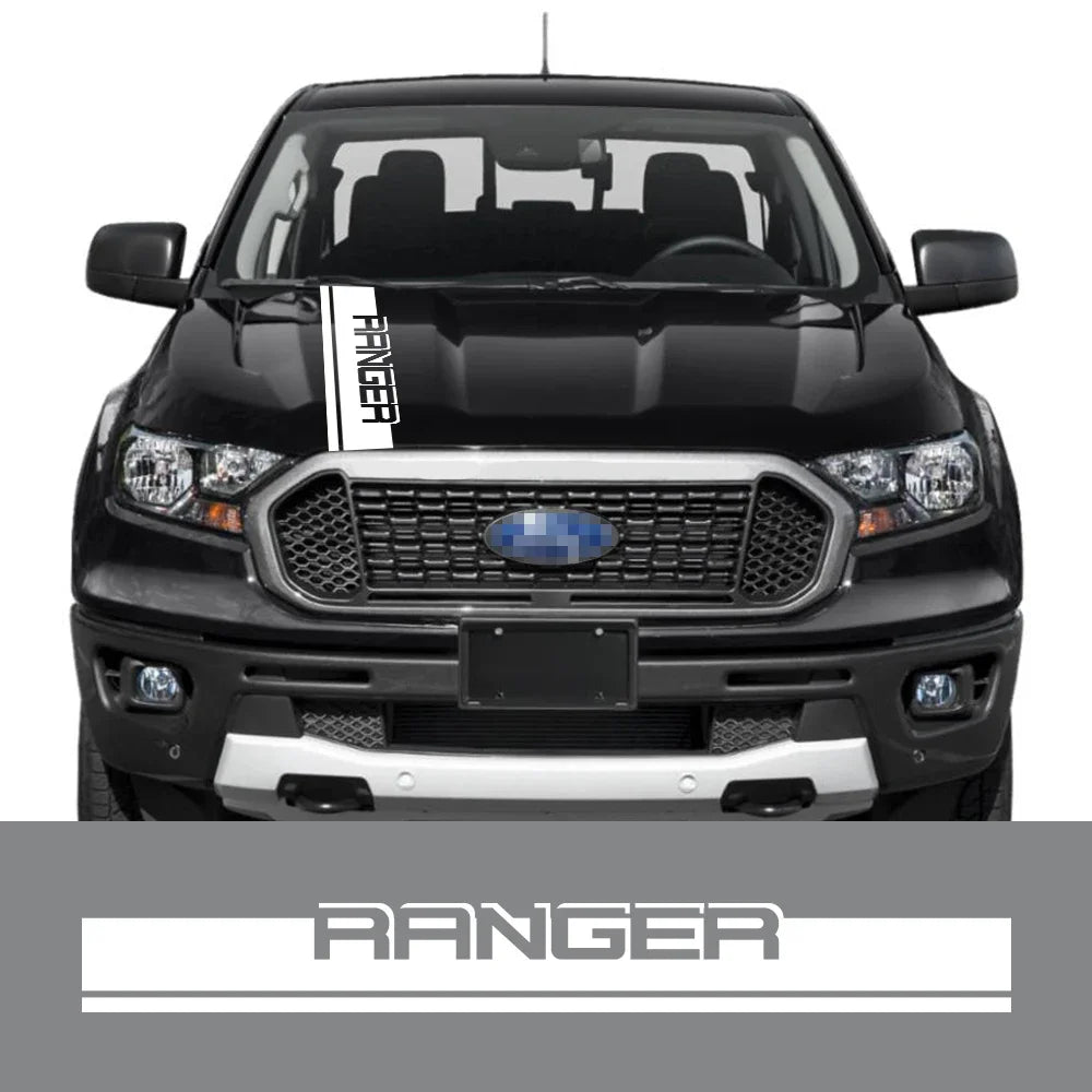 Hood Stripe Kit Decal for Ford Ranger Raptor | Vinyl Truck Bonnet Sticker