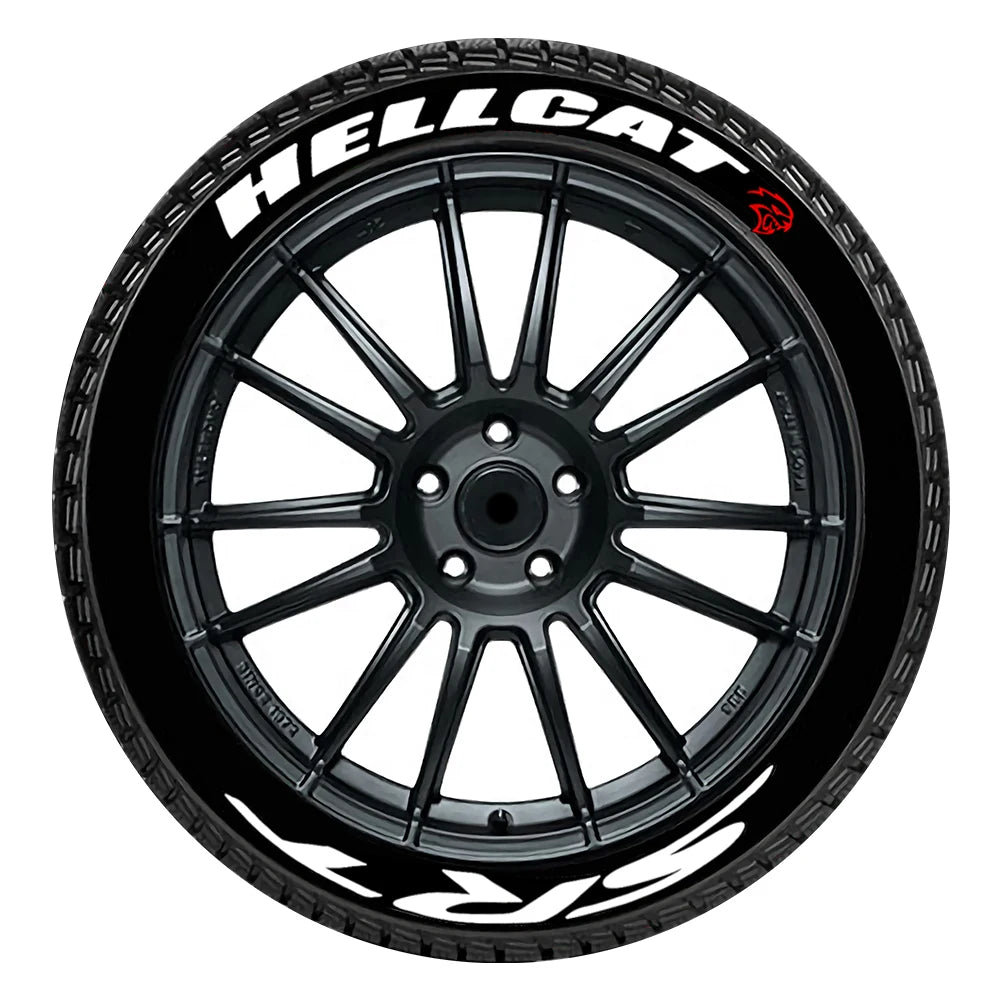SRT 3D Rubber Permanent Tire Lettering Sticker | Universal Wheel Tuning