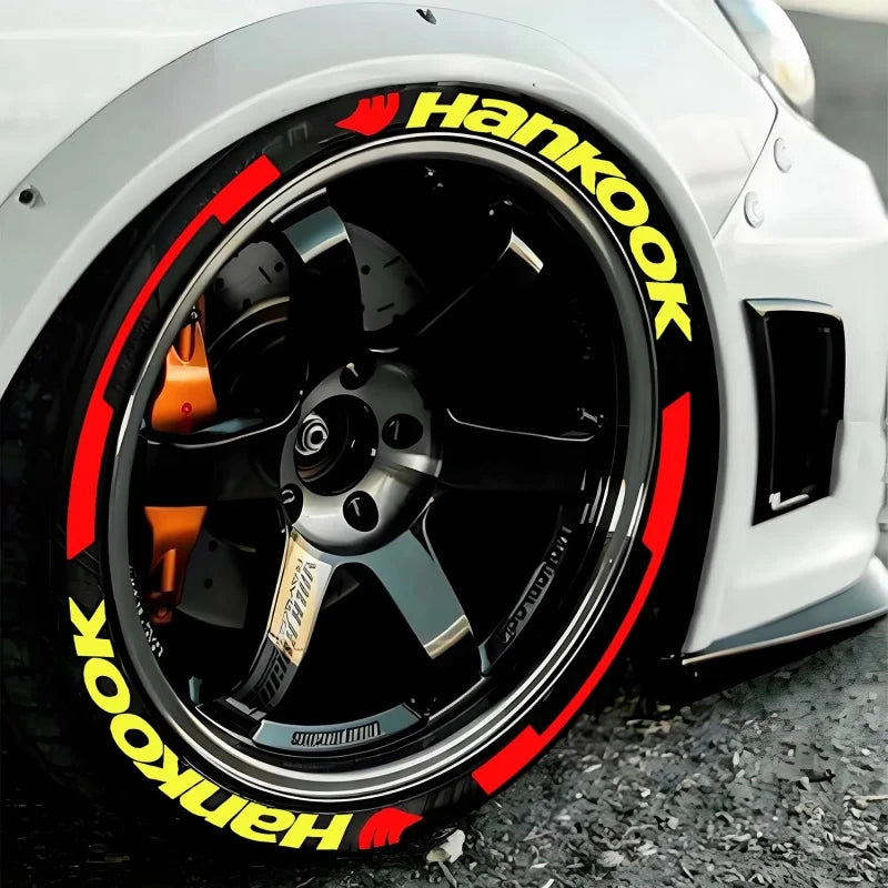 4x OLPAY 3D Waterproof Brand Tire Letter Sticker | Racing Wheel