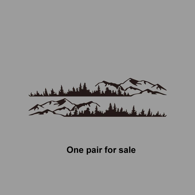 Hills & Forest Scene Adventure Decal | Outdoor Nature Vinyl Sticker for Cars, Trucks & More