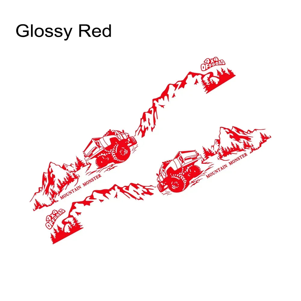 4x4 Off-Road Mountain Decal Sticker for Ford F-150 / Toyota Hilux / Isuzu D-Max | Vinyl Graphic