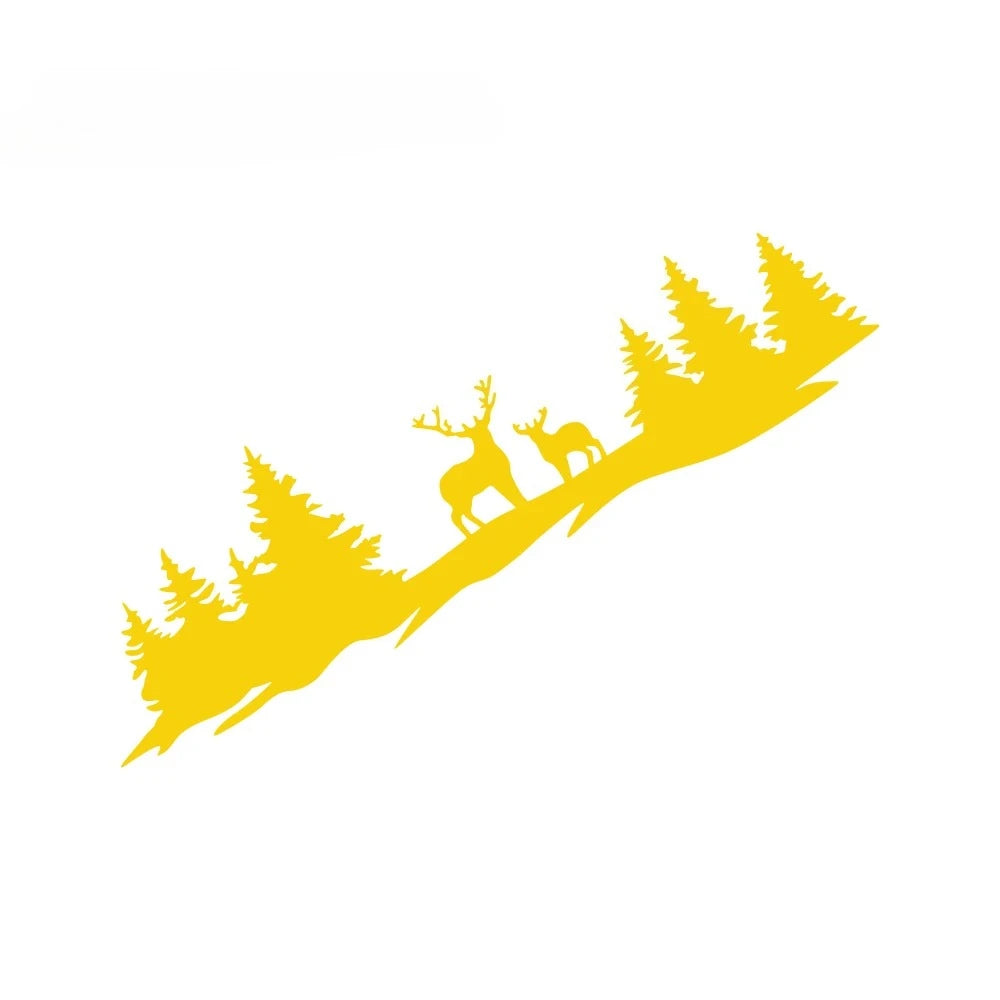 Hunting Deer & Trees Tailgate Decal | 4x4 Off-Road Vinyl Sticker for Pickup Trucks & SUVs