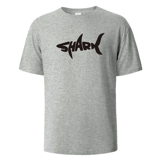 Shark Print T-Shirt – 100% Cotton Oversized Summer Tee for Men & Women, Casual Streetwear