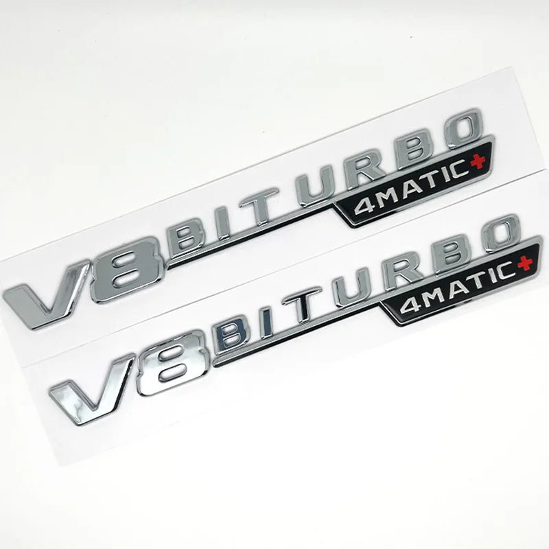 V8 Biturbo 4MATIC Fender Emblem for Mercedes C63S/E63S | Side Badge