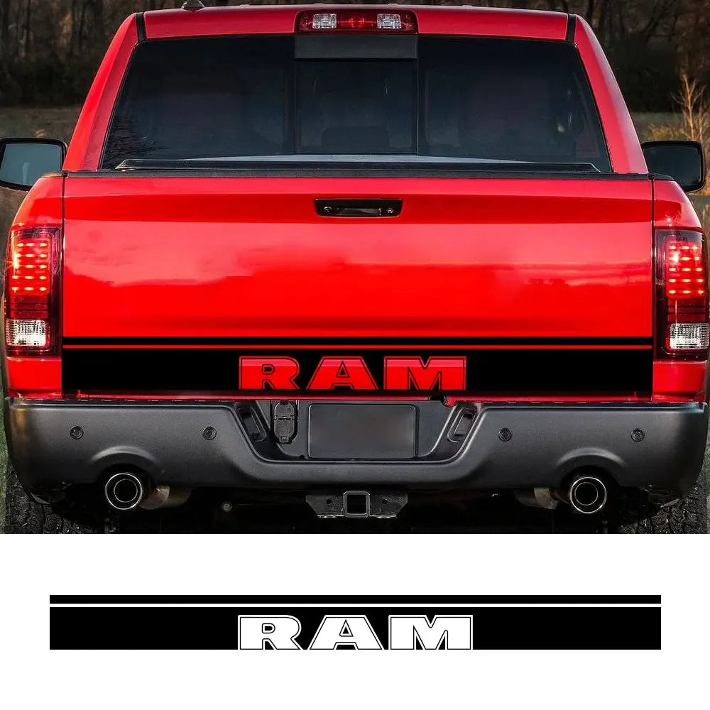 Rear Tailgate Letter Graphic Decal for Dodge RAM 1500 / 2500 | Custom Vinyl Truck Sticker