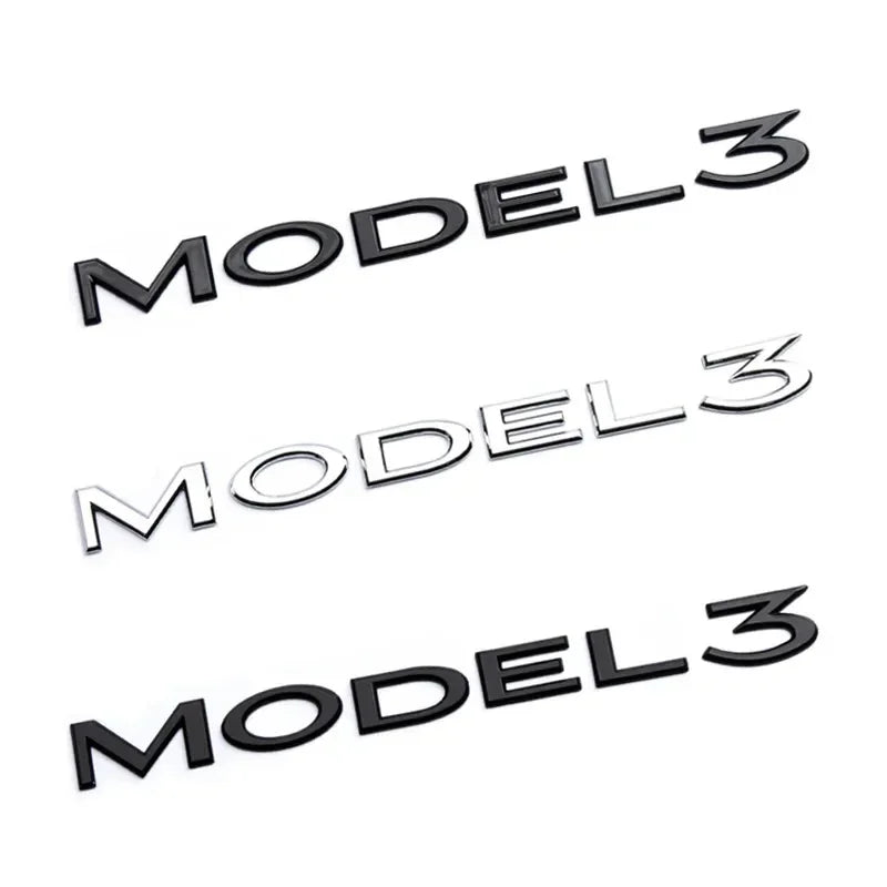 Original 3D ABS Letters Logo For Tesla MODEL 3 Y Car Rear Tailgate Trunk Emblem Badge Decal Stickers Auto Styling Accessories