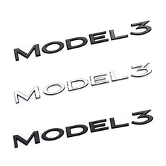 Original 3D ABS Letters Logo For Tesla MODEL 3 Y Car Rear Tailgate Trunk Emblem Badge Decal Stickers Auto Styling Accessories