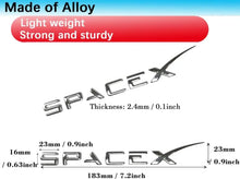 Cargar imagen en el visor de la galería, 3D ABS SPACEX Letter Emblem Badge for Tesla Rear Tailgate / Trunk | Car Sticker