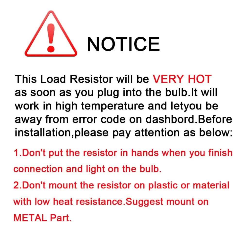 AUXITO H8/H11 Canbus Anti-Flicker LED Decoder Resistor | 2-Pack