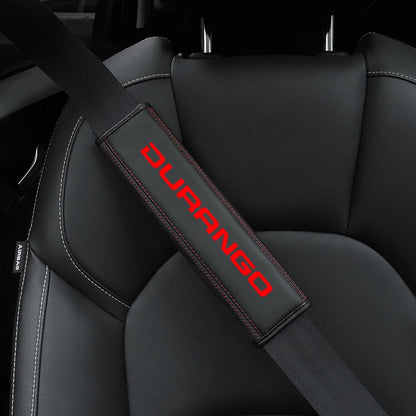 Premium Leather Seat Belt Cover – Shoulder Protector with Dodge Durango Logo