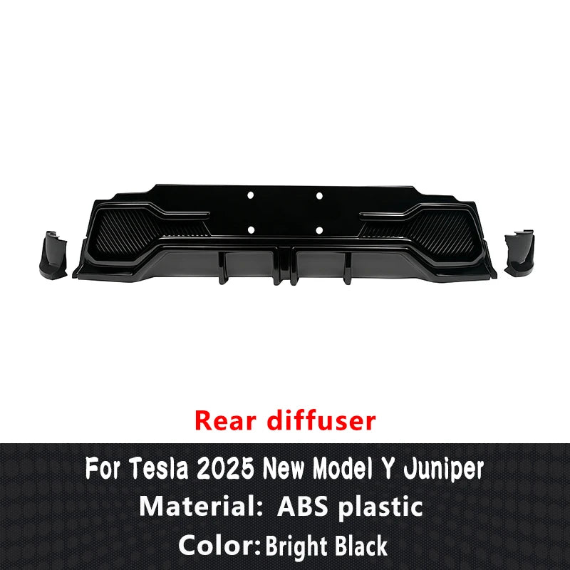 Bright Black Rear Diffuser, Spoiler & Front Bumper Body Kit for Tesla Model Y Juniper (2025) | LMTUNING