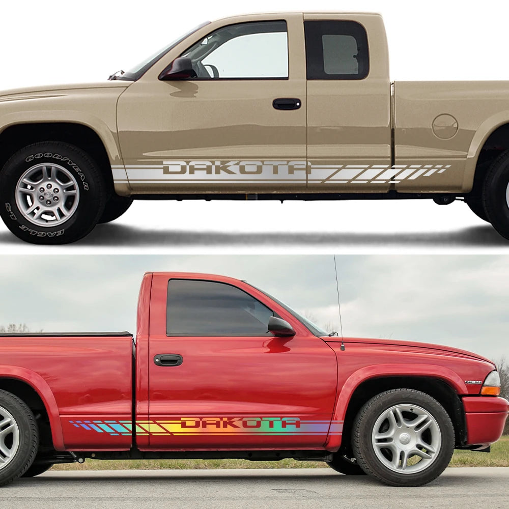 Door Side Stripe Decal for Dodge Dakota SLT / SXT / 5.9 / R/T / V6 | 2-Piece Vinyl Truck Graphic