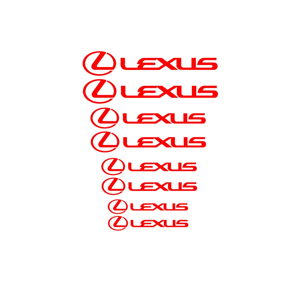 8PCS Lexus Text Brake Caliper Decals – High Temp Heat-Resistant Vinyl Stickers